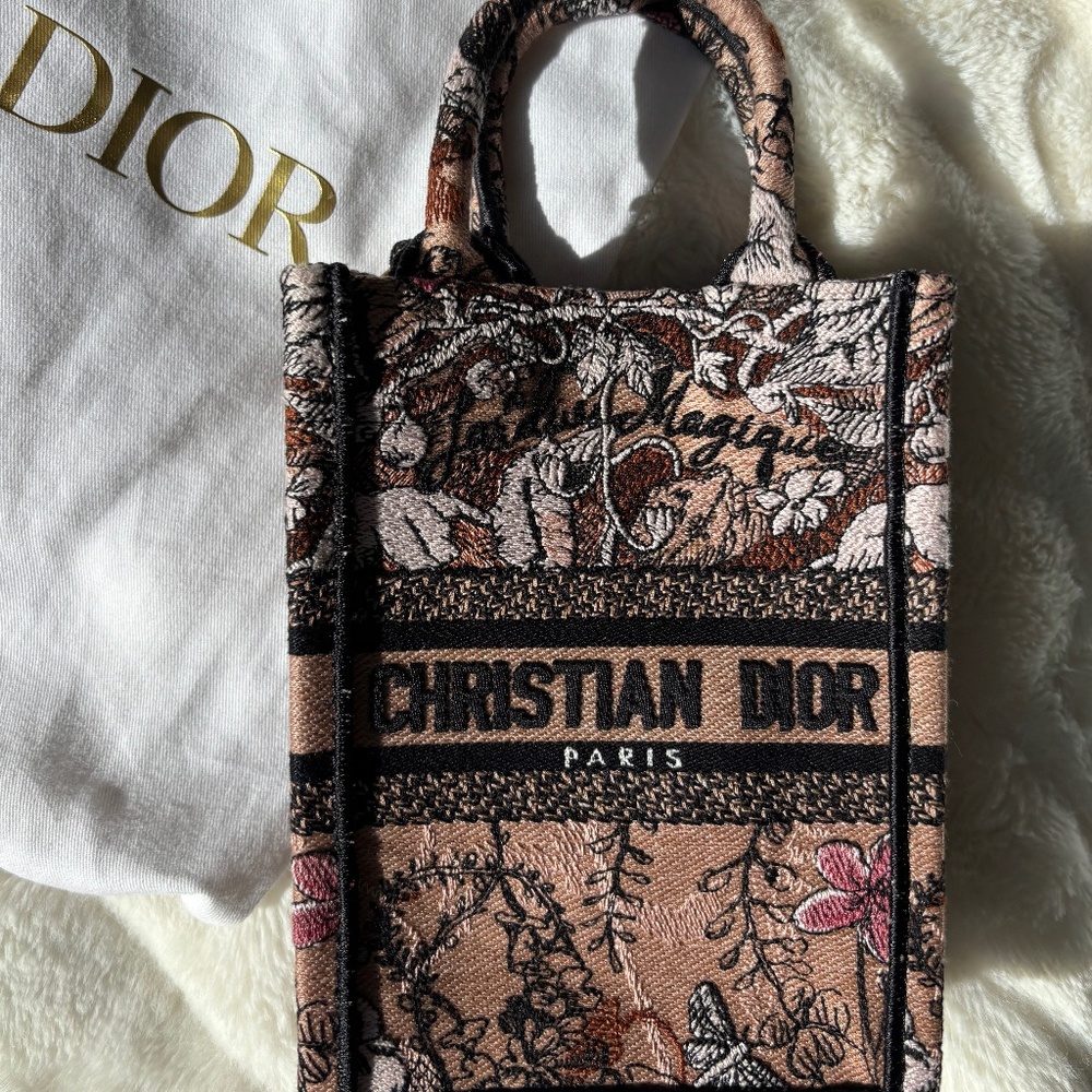 Mini Dior Book Tote in Pink